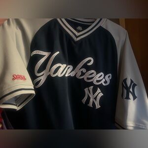 New York Yankees Youth Navy & White Script Baseball Jersey